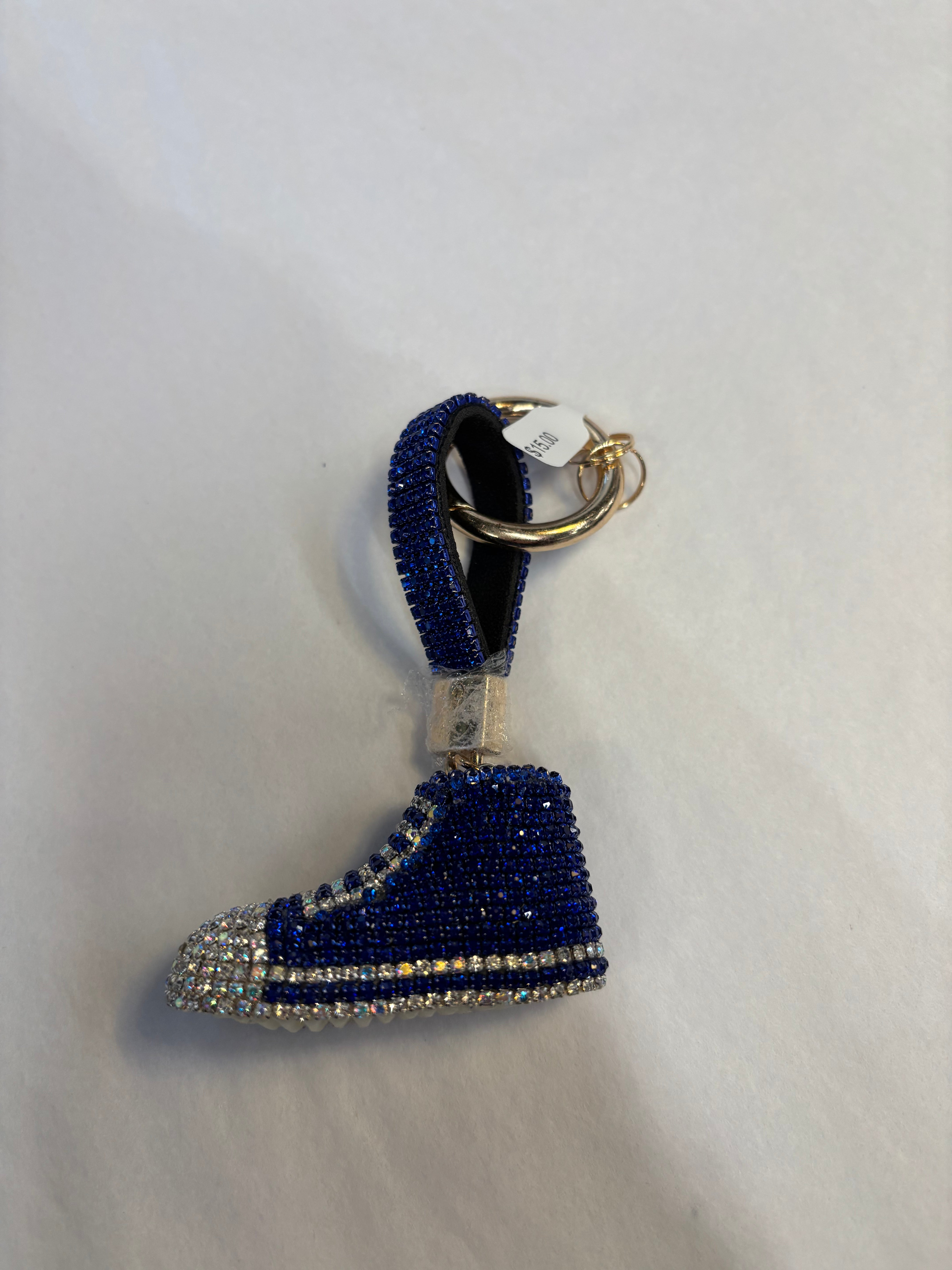 Blue Glitter Sneaker Keychain