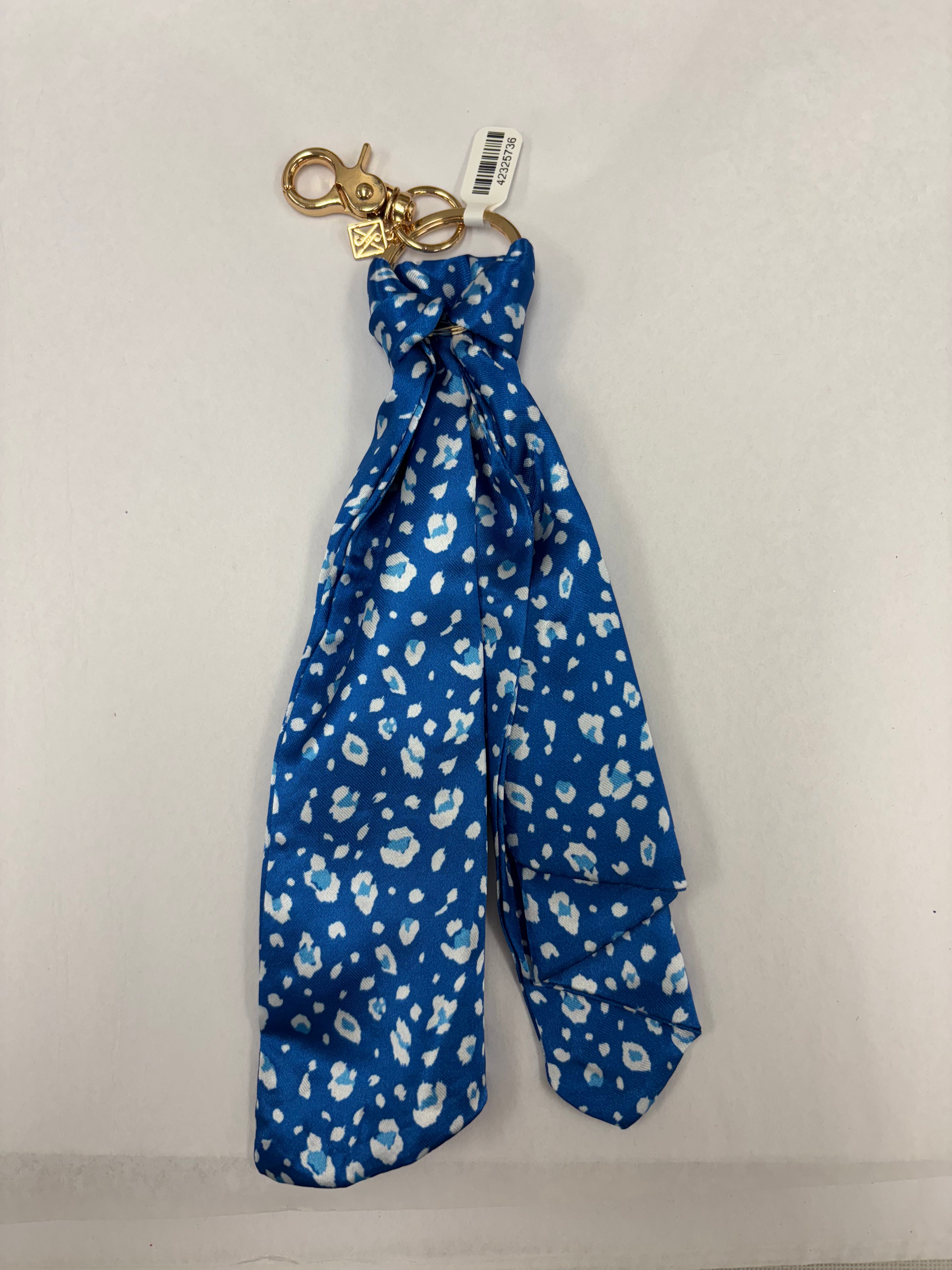 Blue and White Nora Party Animal Keychain