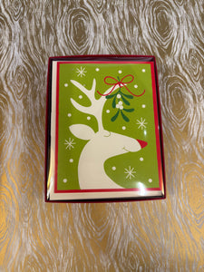 Deer and Mistletoe Christmas Card