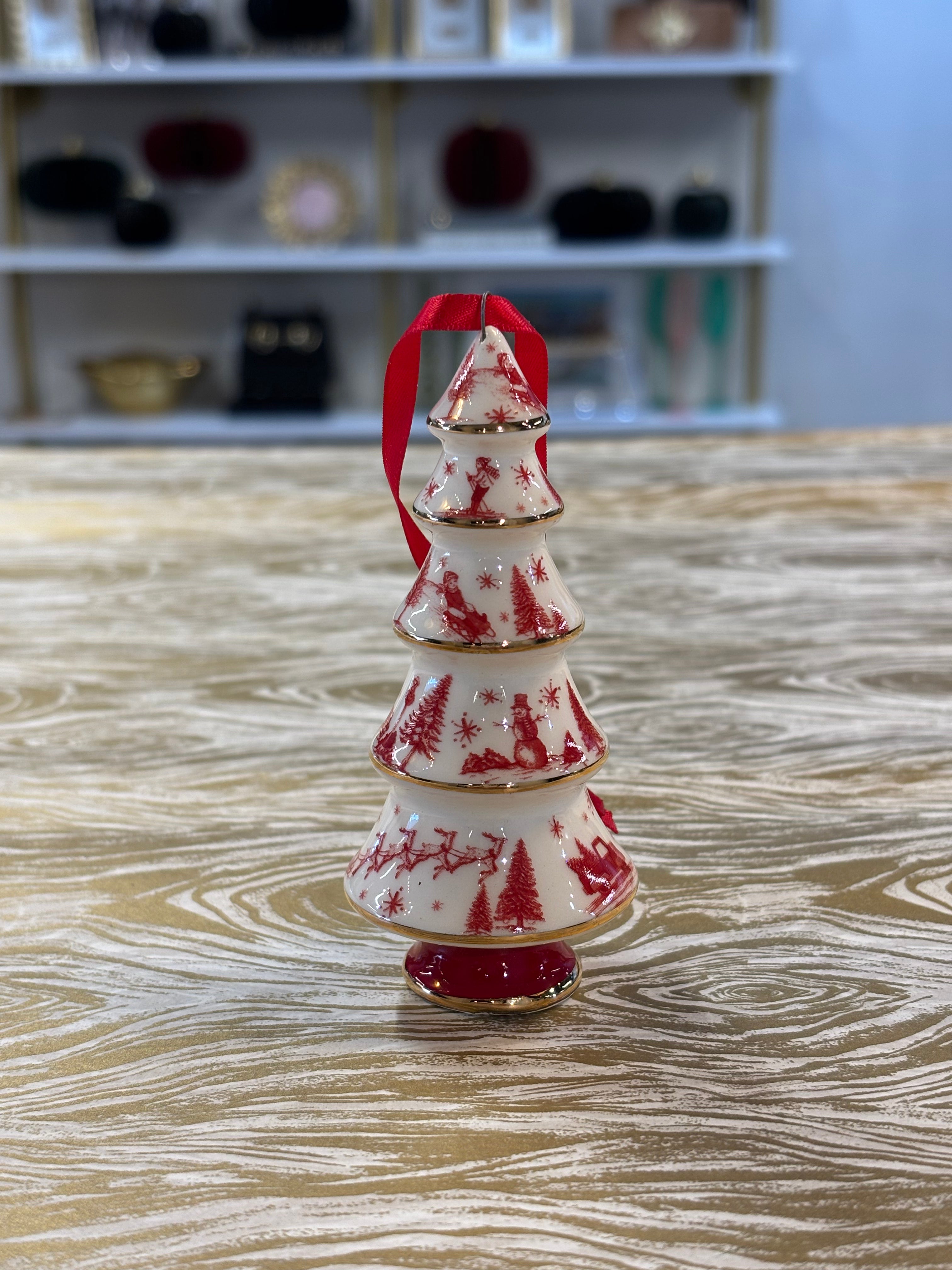 Red Yuletide Christmas Tree Ornament