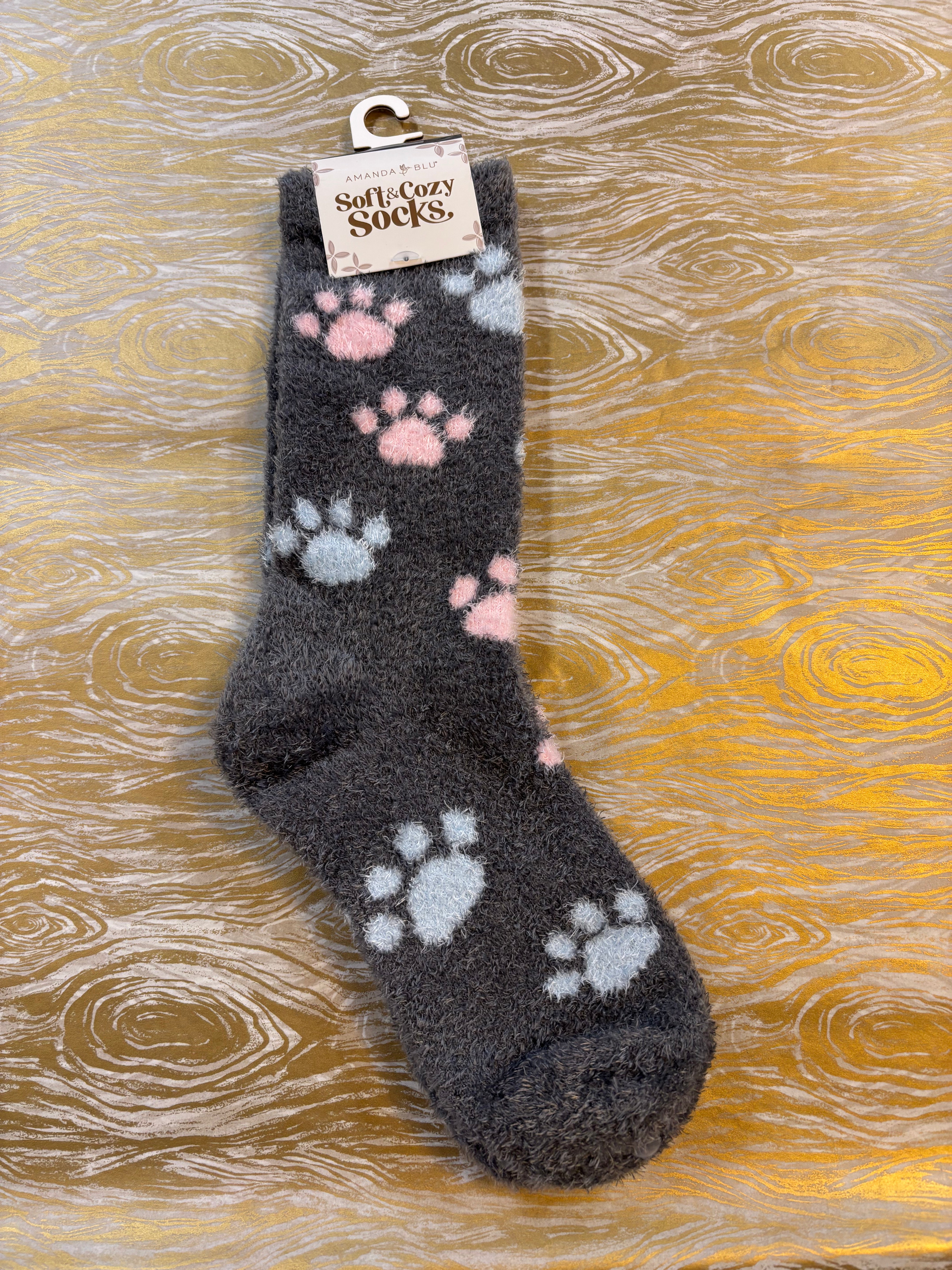 Soft and Cozy Paw Prints Socks