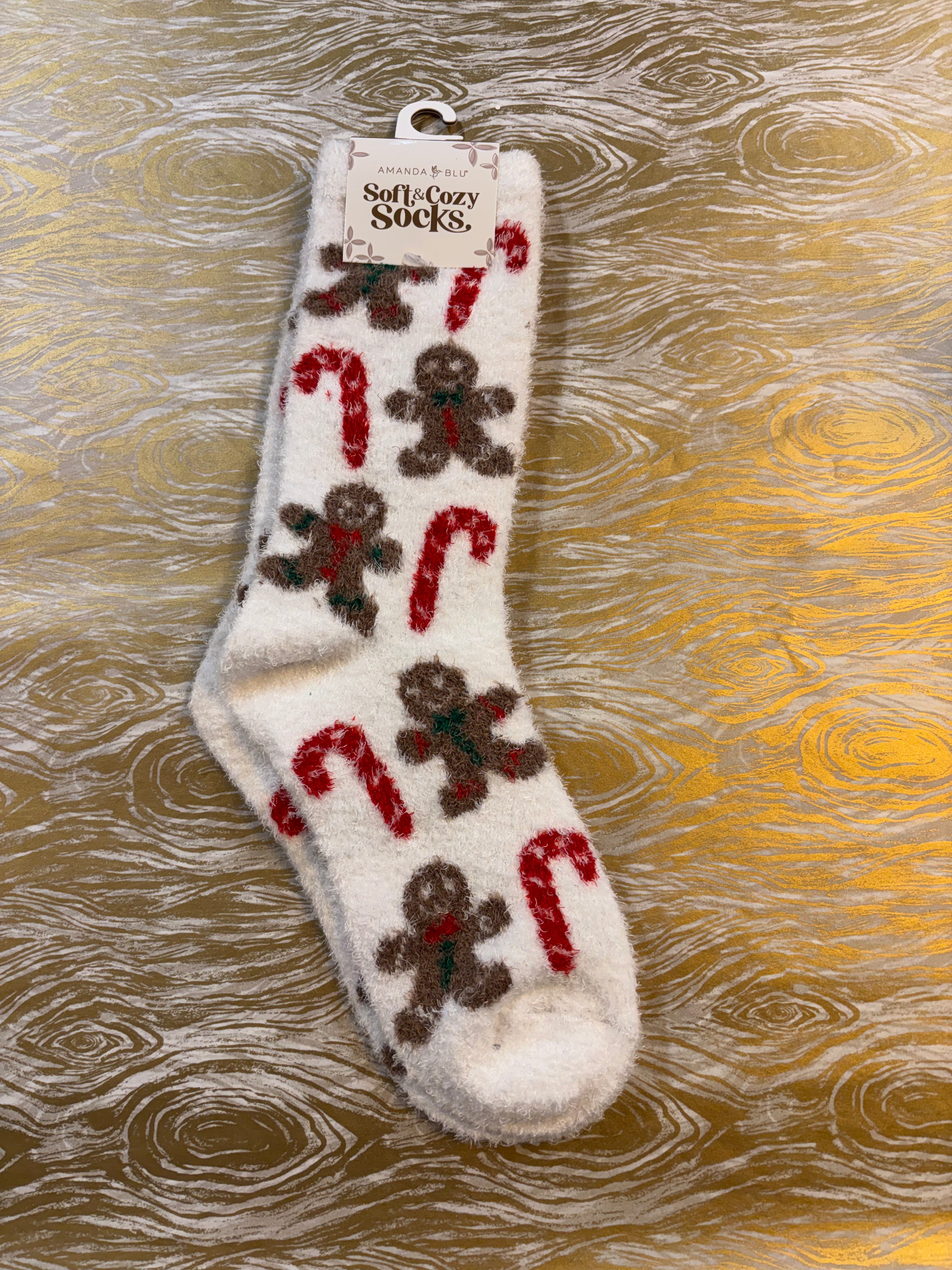 Soft and Cozy Gingerbread Man Socks