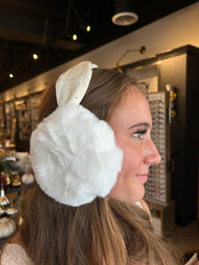 Estelle Bling Earmuffs: Cream