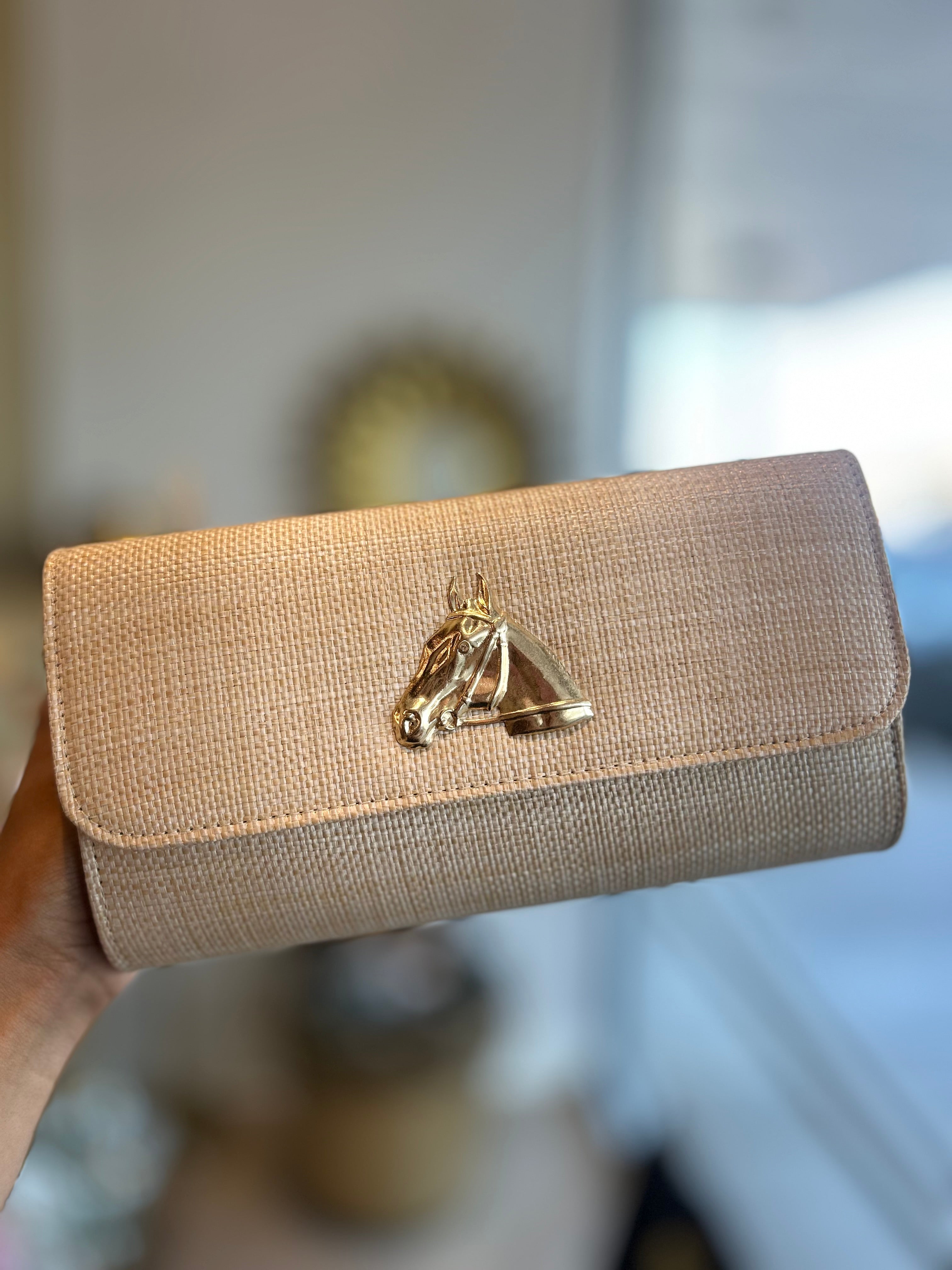Avery Clutch Straw - horsehead