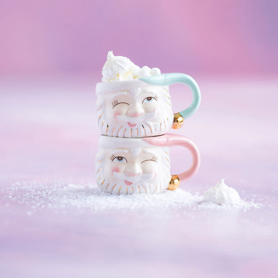 Papa Noel Mug-Mint and PInk