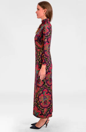 Scorching Hot Dress - Passion Paisley-Black