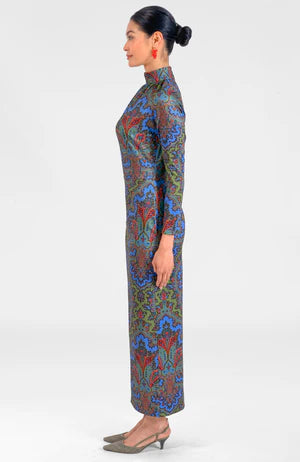 Scorching Hot Dress - Passion Paisley-Olive