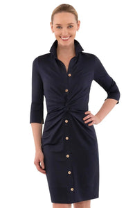 Twist & Shout Dress - Solid Navy