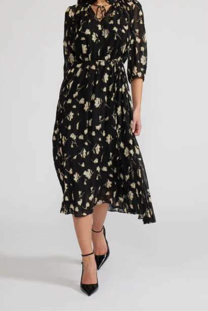 Dena Floral Dress - Black