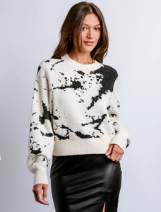 CARRARA SWEATER Black & Cream