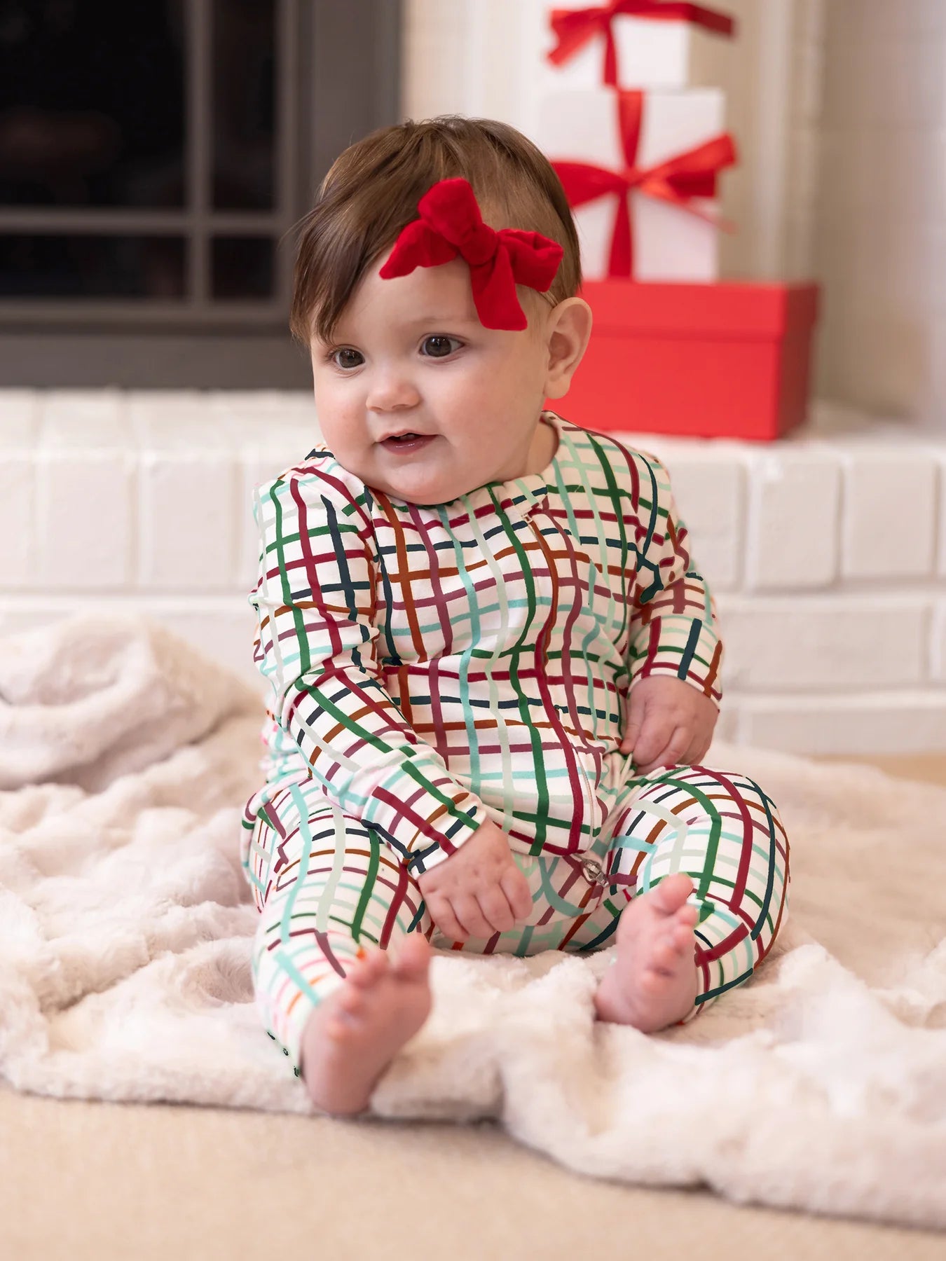 Baby PJ Onesie | Plaid