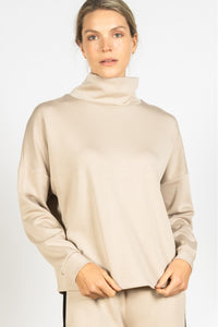 Scuba Modal Cowl Neck Long Sleeve Top