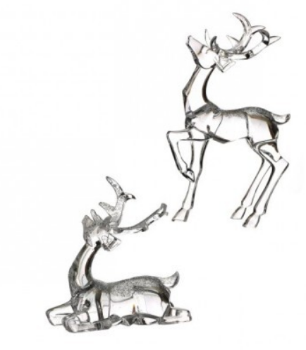 5-7" ACRYLIC W/GLITTER DEAR 2/AST