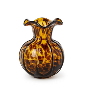 Ruffled Tortoise Print Vase