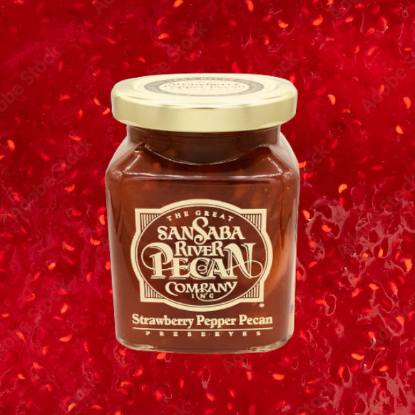 Strawberry Pepper Pecan Preserves by San Saba River Pecan Company