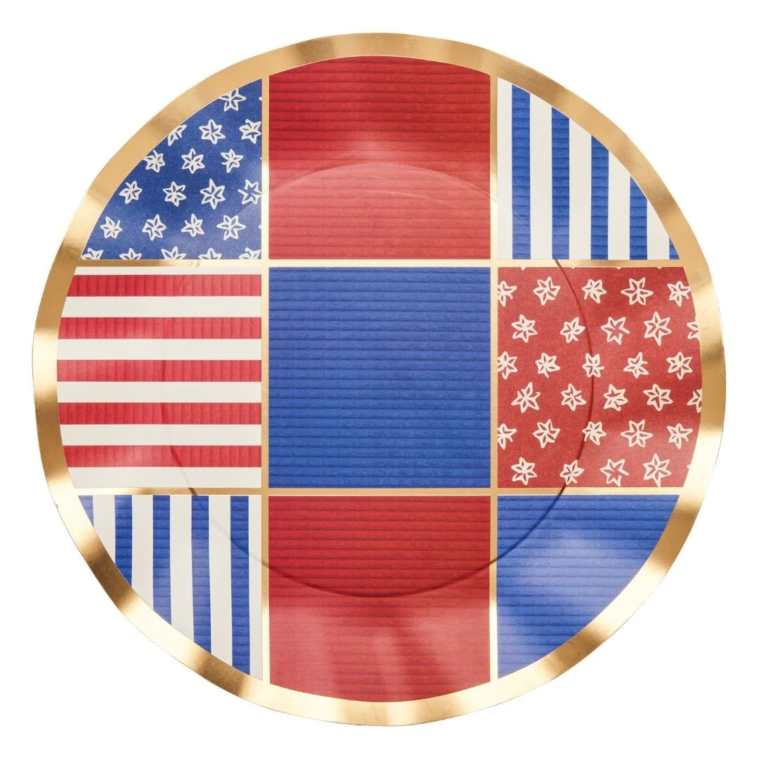 Wavy Dinner Plate Americana - 8pkg