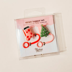 Holiday Straw Topper Set-Stocking