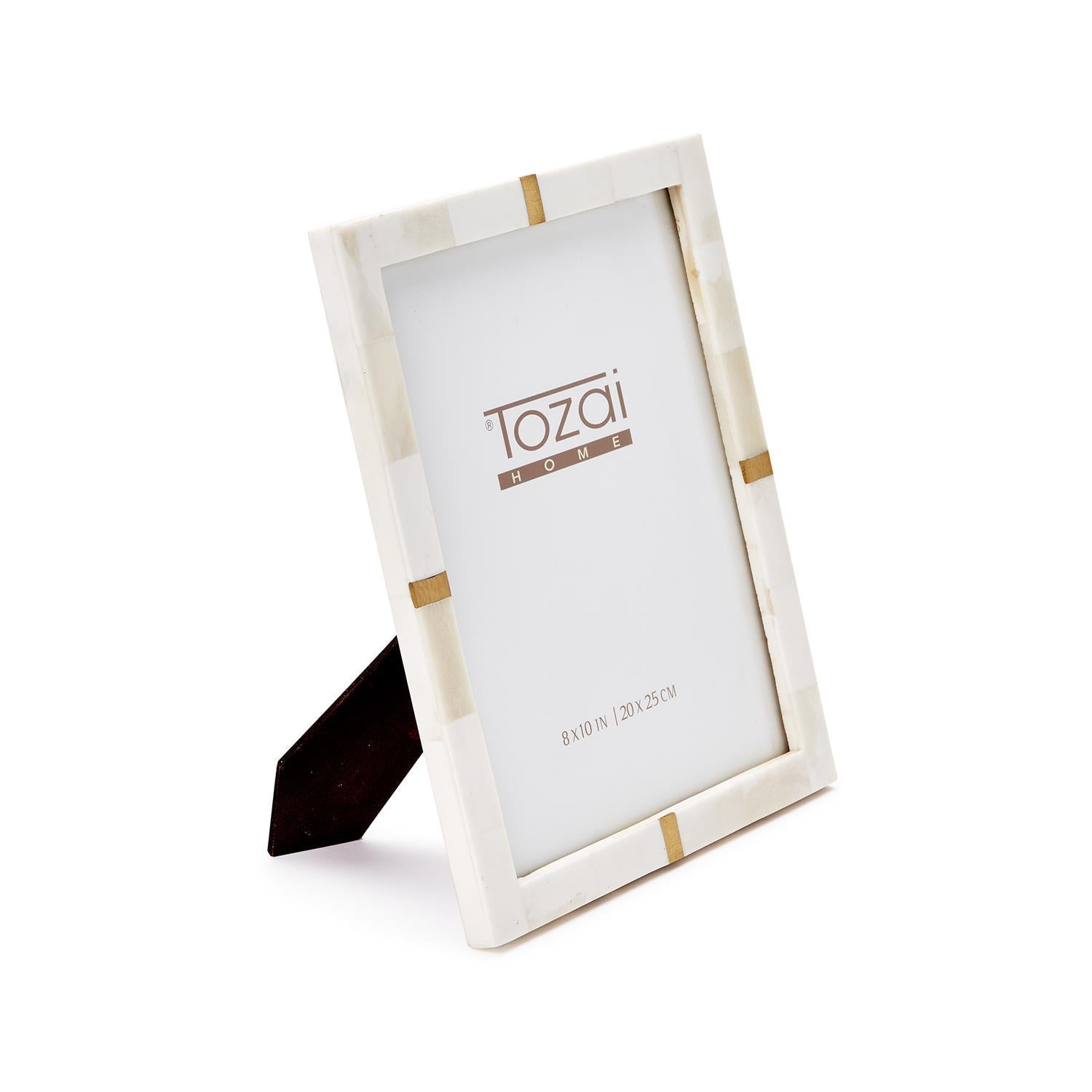 Royale 8" x 10" Bone and Brass Photo Frame