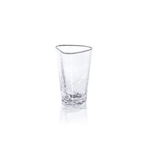 Aperitivo Triangular Highball Glass - Clear with Platinum Rim