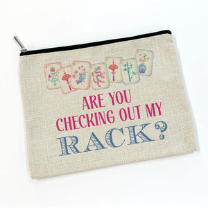 Mahjong Tile Makeup Bag Cosmetic Zipper Pouch