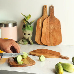 Acacia Wood Cheese Board - Set of Four