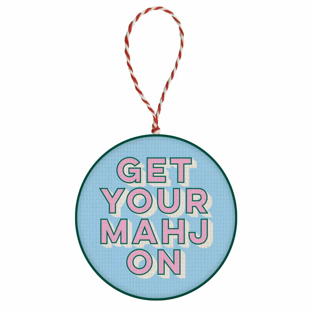 Ornament | Get Your Mahj On Embroidered Ornament Mahjong