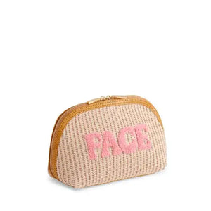 "Face" Knit Zip Pouch