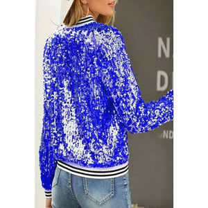 Royal Blue Women Sequin Jackets
