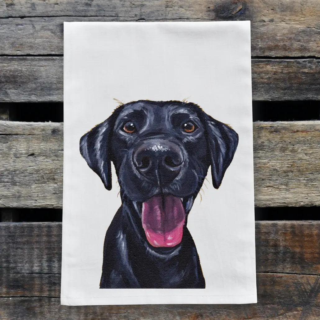 Black Lab Tea Towel