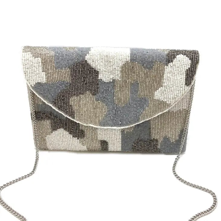 Grey Camo Clutch