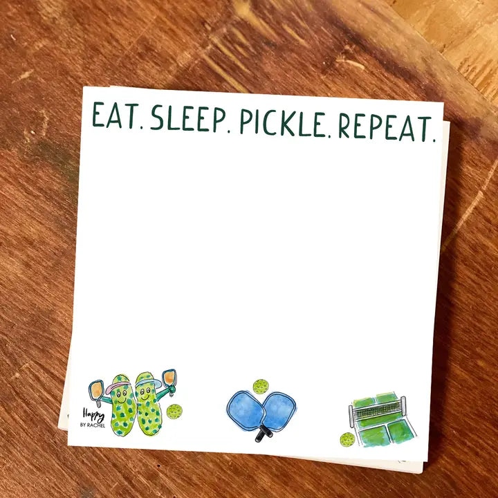 Pickle Ball Chunky Notepad-Stationery Writing Pad 100 Pages