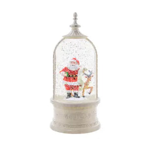 Antique White Lantern Led Snow Globe