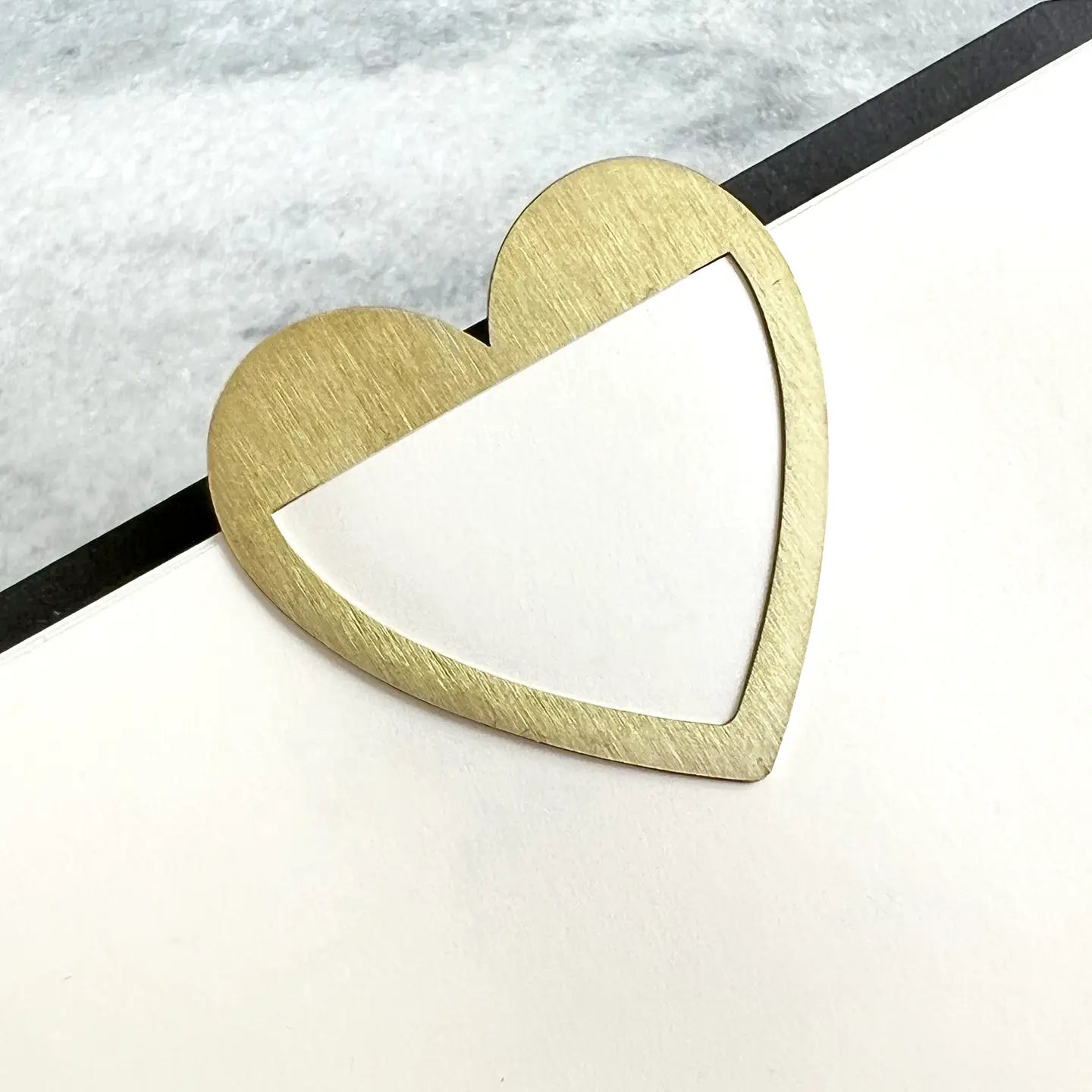 Brass Page Marker | Brass Bookmark, Heart
