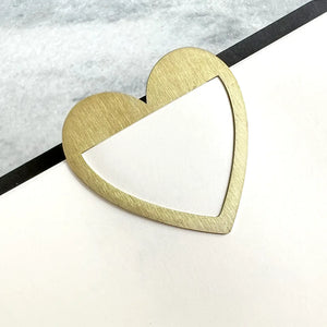 Brass Page Marker | Brass Bookmark, Heart