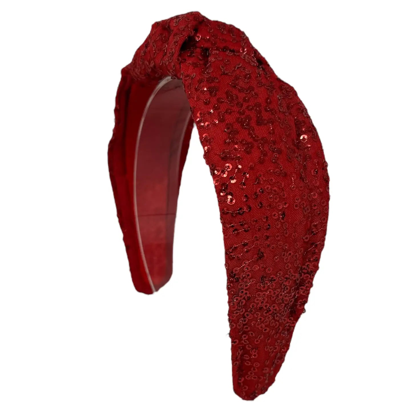 Headband Knot - Sequin - Red