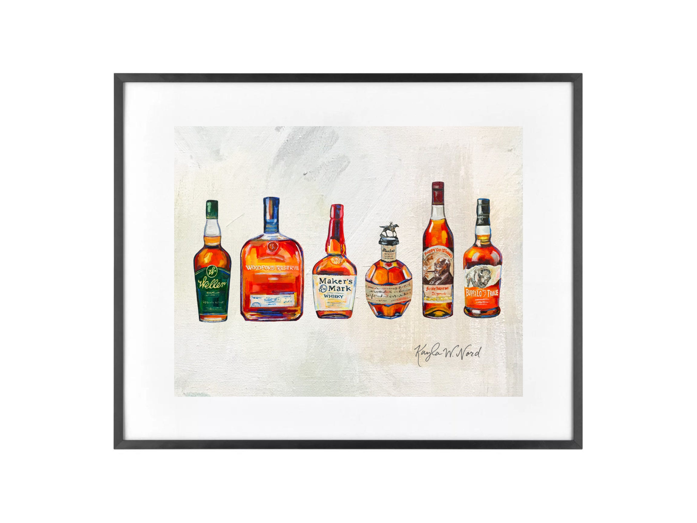 "Abstracted Bourbon Collage" 11X14