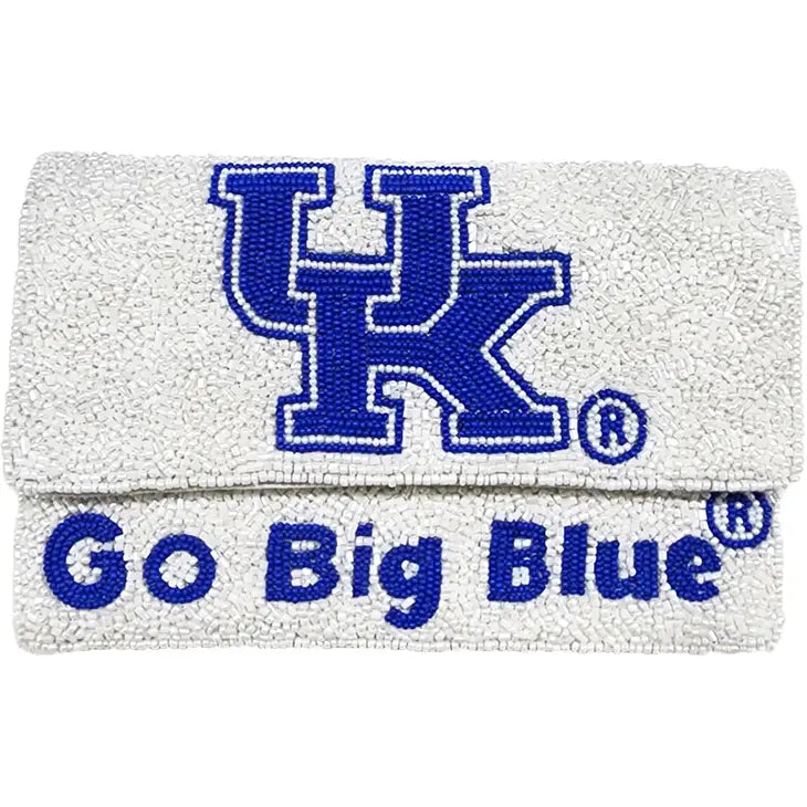 Kentucky Go Big Blue Beaded Mini Crossbody