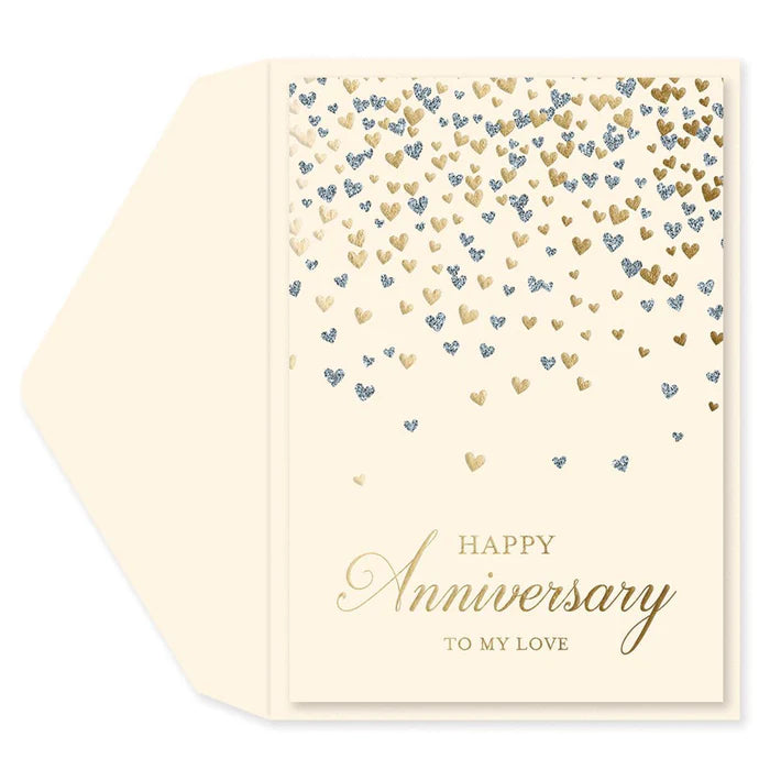 Heart Confetti Anniversary Card