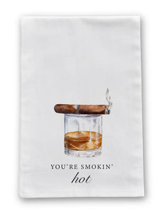 You're Smokin' Hot Bourbon Tea Towel