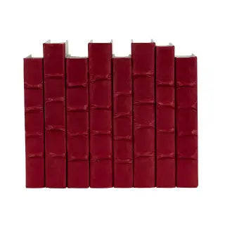 Raised Bands- Red Parchment / Off-White Cover / 7.5-9.5