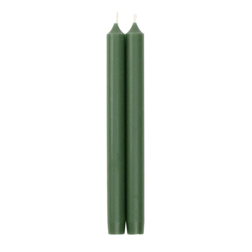 Straight Taper 10" Candles in Hunter Green