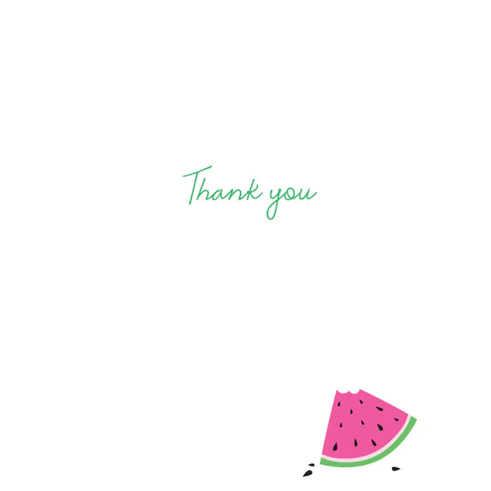 Watermelons Thank You Handmade Card