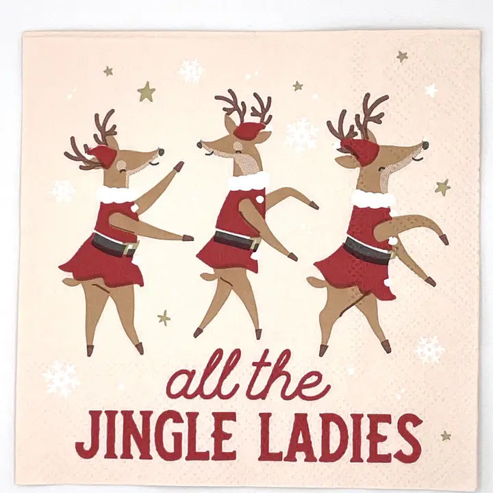 "Jingle Ladies" Cocktail Napkin