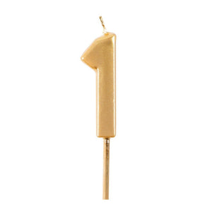 Number Birthday Candle  Gold