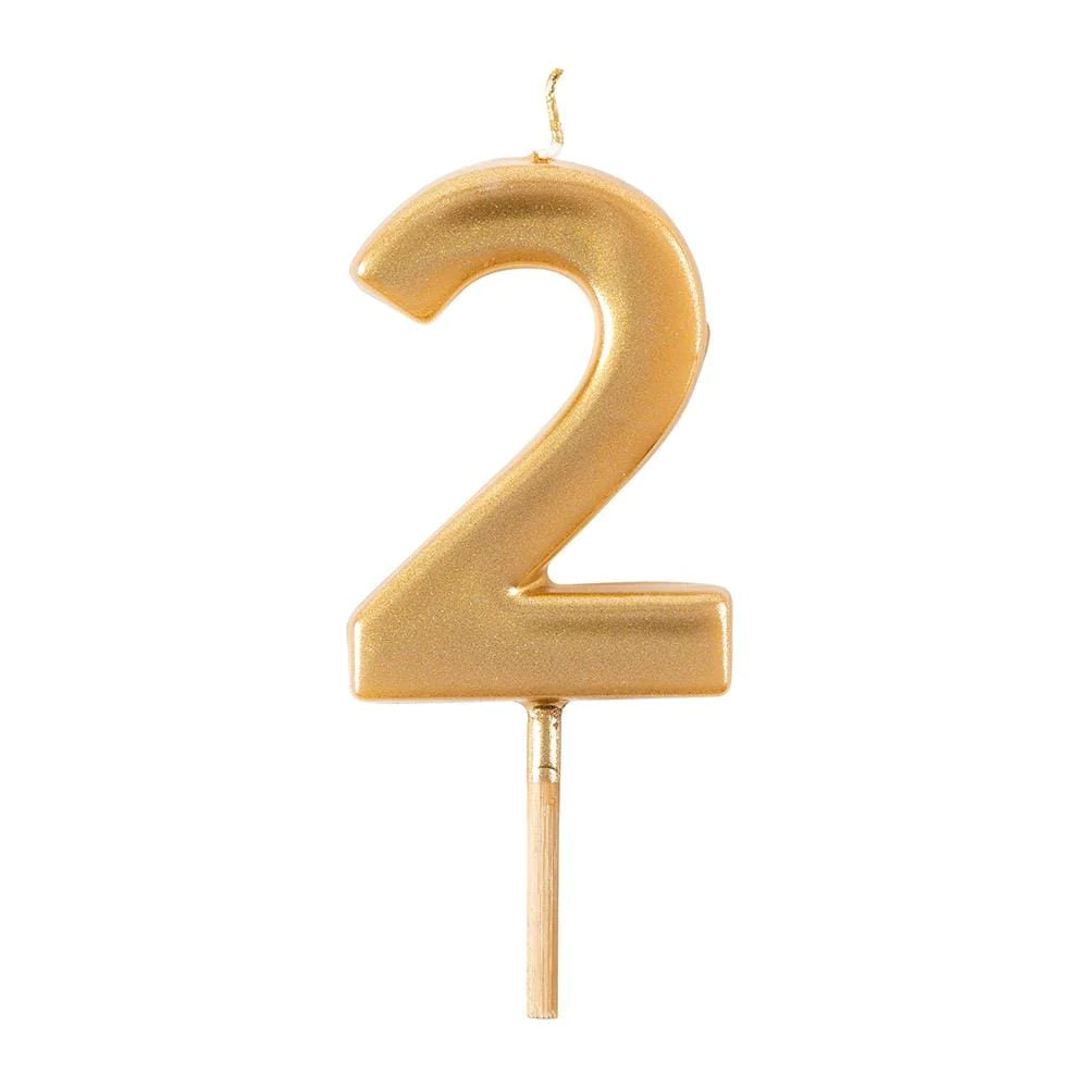 Number Birthday Candle  Gold