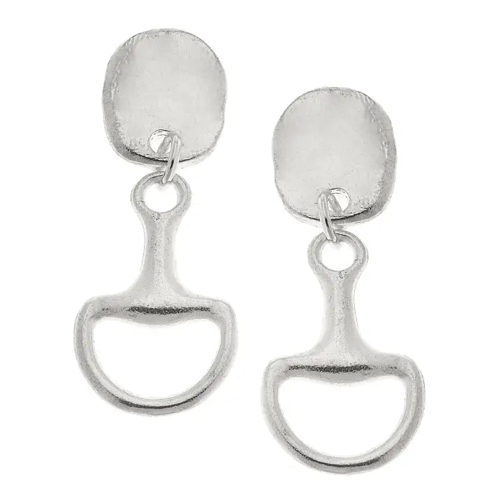 Silver Horsebit Earrings