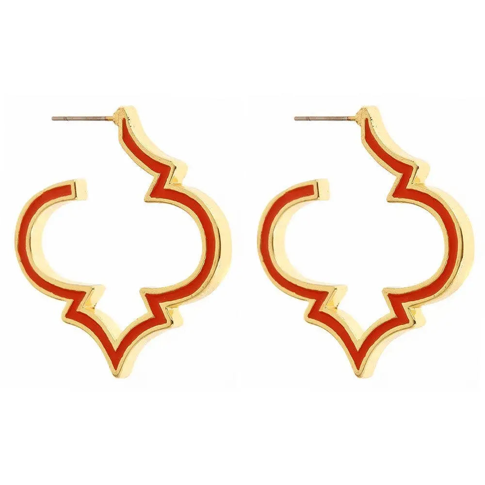 Signature earrings Gold/Orange