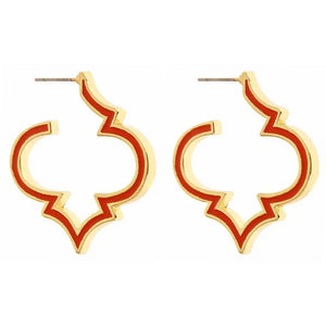 Signature earrings Gold/Orange