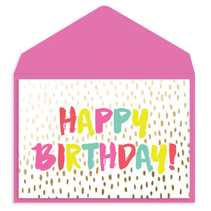 Colorful Brushed Birthday Card