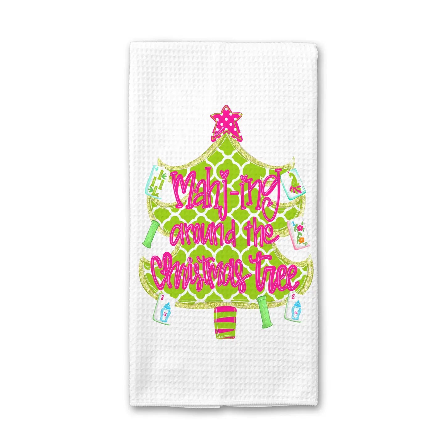 Christmas Mahjong Towel